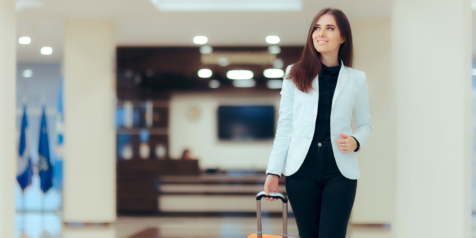 lady with a luggage