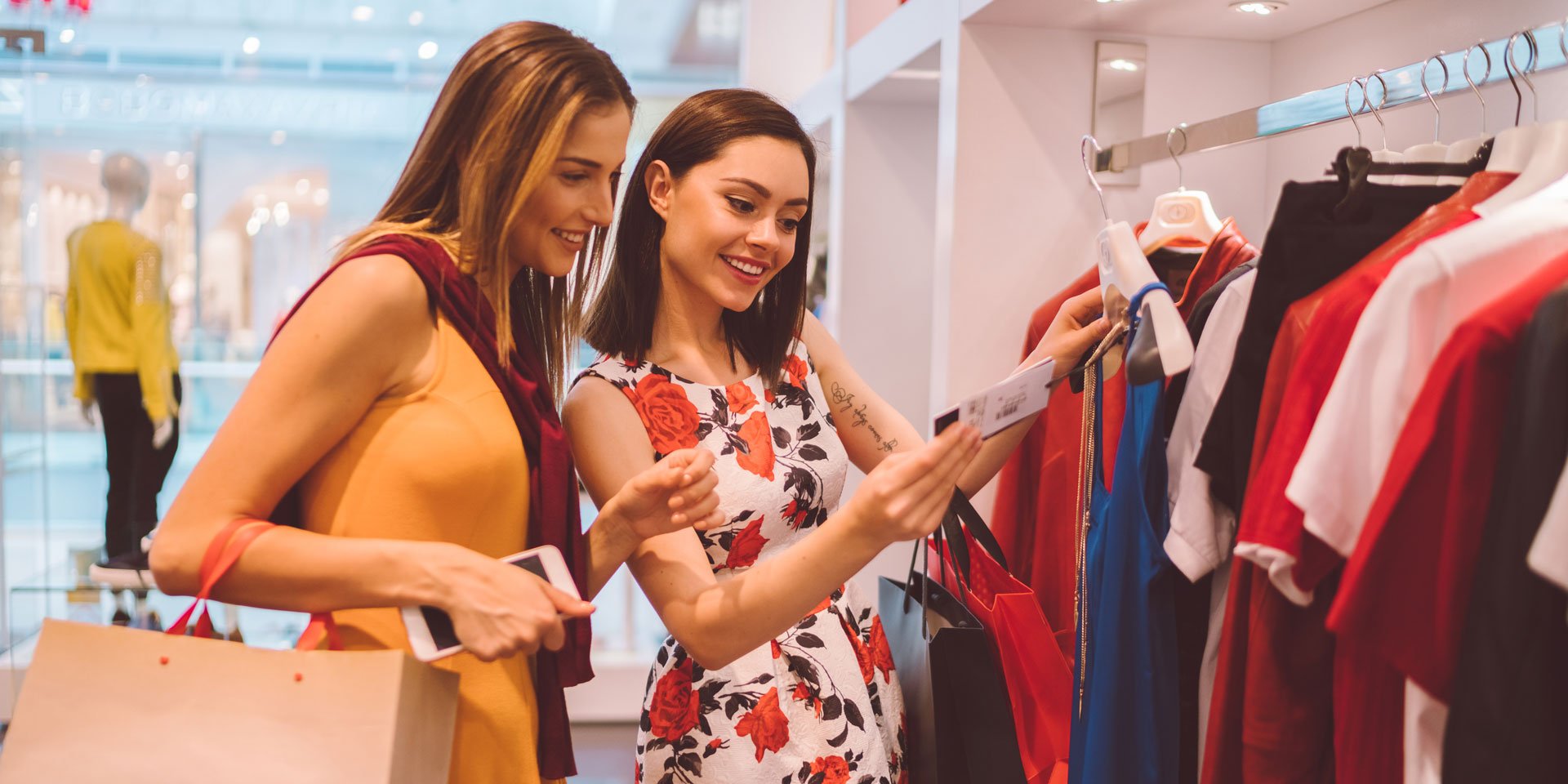 two ladies shopping