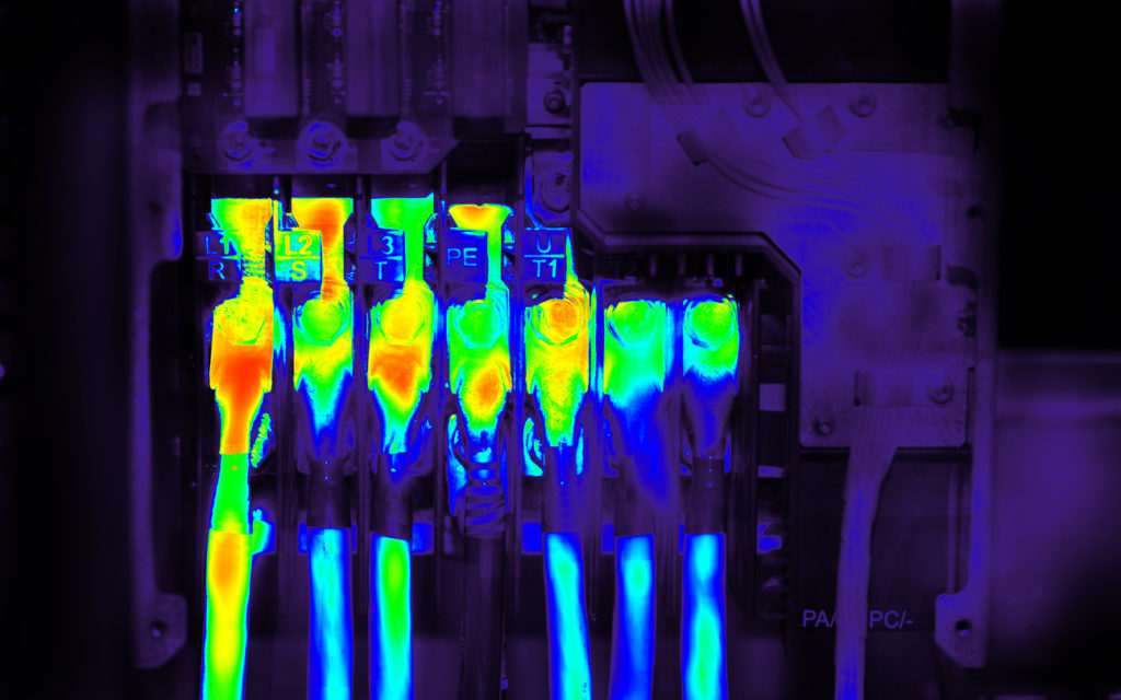 Thermal image of power electric wires